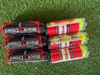 6 lattine di palline da padel Wilson e Black Crown