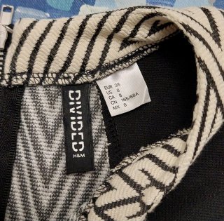 Abito Tubino Nero e Bianco M