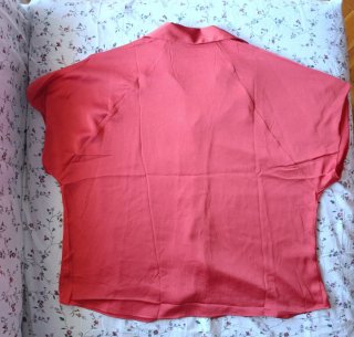 Camisa Mango naranja/roja mujer