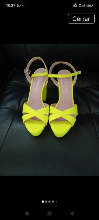 Sandalias tacón plataforma amarillas