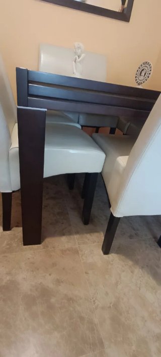 Mesa Comedor Cristal y Madera