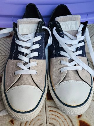 Converse All Star Beige y Azul nro 44