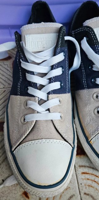 Converse All Star Beige y Azul nro 44