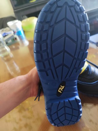 Zapatos de seguridad FAL negros y azules