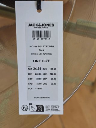 Neceser Jack & Jones piel negro