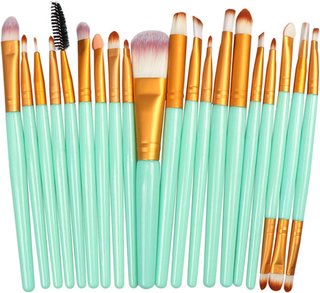 Brochas maquillaje Pack 20uds bolsa plástico Modelo PNAAH Nuevo Juego de Brochas de Maquillaje 20 PCS Maquillaje Pinceles Conjunto Ojo Sombra Fundación Polvo