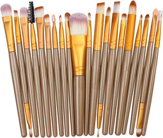 Brochas maquillaje Pack 20uds bolsa plástico Modelo PNAAH Nuevo Juego de Brochas de Maquillaje 20 PCS Maquillaje Pinceles Conjunto Ojo Sombra Fundación Polvo