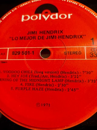 Lo Mejor de Jimi Hendrix vinilo