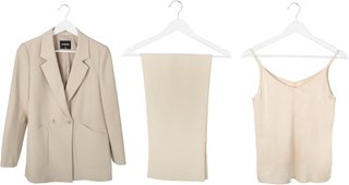 Perchas de madera para prendas de traje, 10 unidades, Blanco