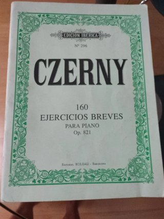 Libro Czerny Ejercicios Breves Piano Op. 821