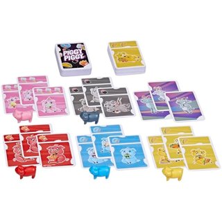 Hasbro Gaming Piggy Piggy, Juego de Cartas, 2 a 6 Jugadores, Planes al Aire Libre, Familia y Amigos, Regalo para Niños y Niñas de 7 Años o Más, Cerditos y Cabras