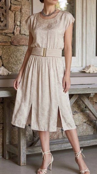 Abito e Blazer Seta Vintage Boho Tg. L