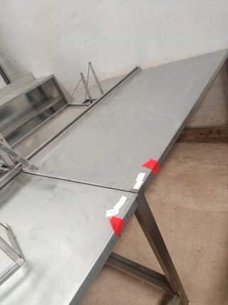 MESA ACERO 1.46 M MIRA MI PERFIL EN SALDO