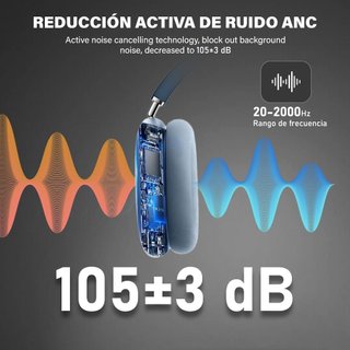 Auriculares Inalámbricos Bluetooth P9 con Cancelación de Ruido - Rojo