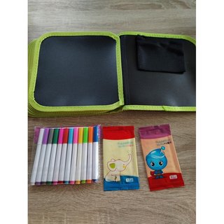 Tabla de Dibujo Portátil para Niños, Mesa Vie Coche Niños, Tablero de Dibujo de Graffiti, Reutilizable Pizarra Infantil con12 bolígrafos, Dinosaurio, Nuevo, ENVIO 24H
