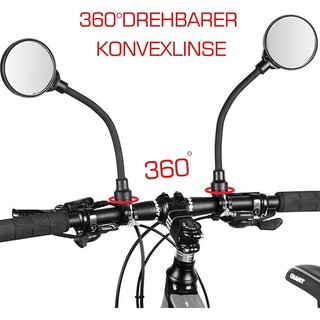Espejo Retrovisor Bicicleta (izquierdo+derecho) Negro Nuevo , ENVIO 24H