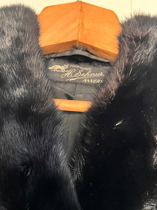 Abrigo vintage Fourrur astracán negro