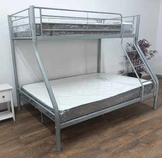 Litera ·Matrimonial, ·Gris· + 2 Colchones. OFERTA!