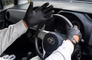 Guantes de cuero finos para moto/coche