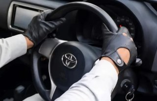 Guantes de cuero finos para moto/coche