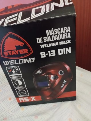 Máscara de soldadura AS-X roja