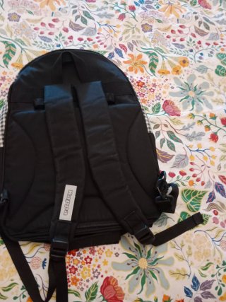 Mochila Kappa Cuadros Blanco y Negro