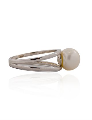 Sortija Plata Perla Cultivada Blanca - 1271