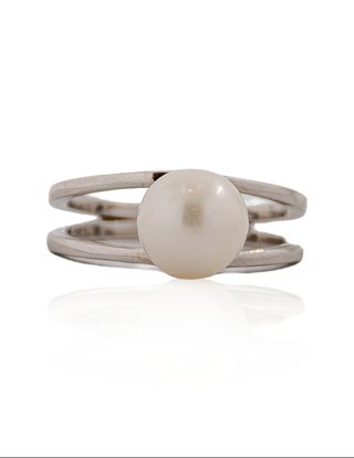 Sortija Plata Perla Cultivada Blanca - 1271