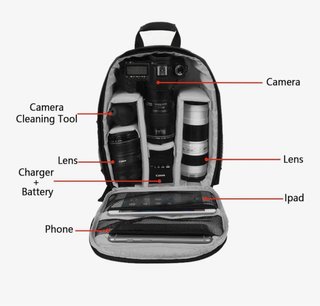 Mochila para cámara de fotos