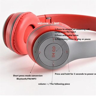 Auriculares Inalámbricos P47 , 5.0 Bluetooth Música Estéreo Cascos Gaming Plegable NEGRO, ENVIO 24H