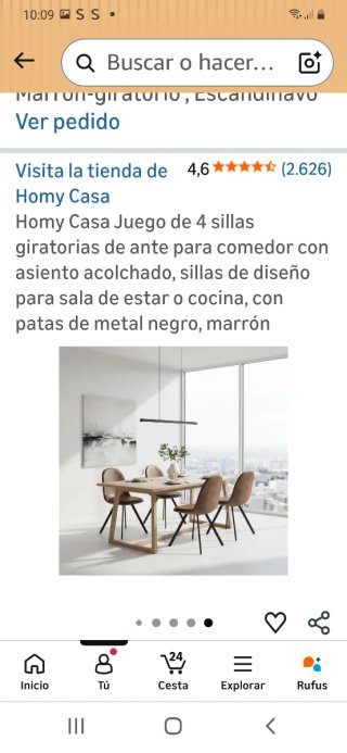 Juego de 4 sillas giratorias