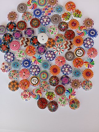 20 bottoni vintage colorati