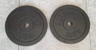 2 Discos Pesas Hierro 10kg