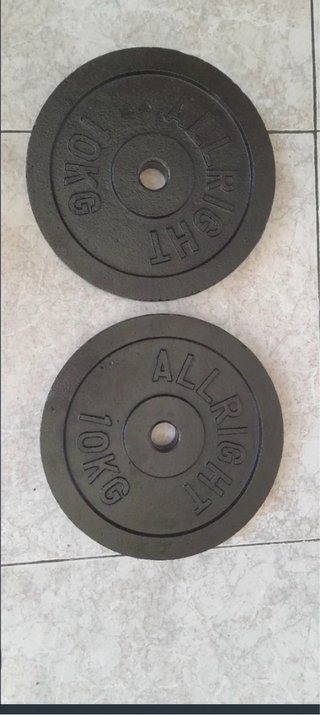 2 Discos Pesas Hierro 10kg