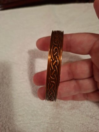 Pulsera esclava cobre diseño celta magnética