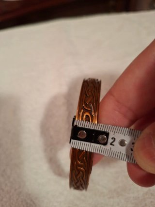 Pulsera esclava cobre diseño celta magnética