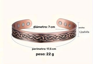 Pulsera esclava cobre diseño celta magnética