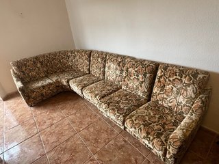 Juego de sillones esquineros de tela