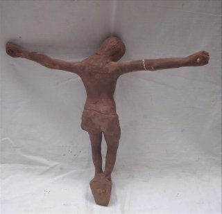 Grande corpo di Gesù Cristo in terra cotta