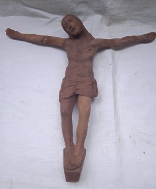 Grande corpo di Gesù Cristo in terra cotta