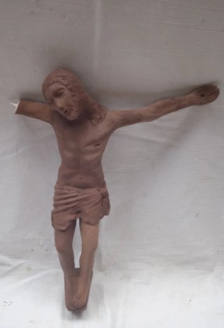 Grande corpo di Gesù Cristo in terra cotta