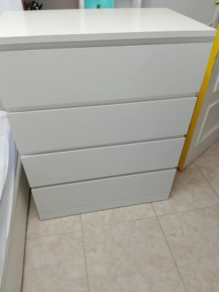 Cómoda MALM 4 cajones blanca IKEA
