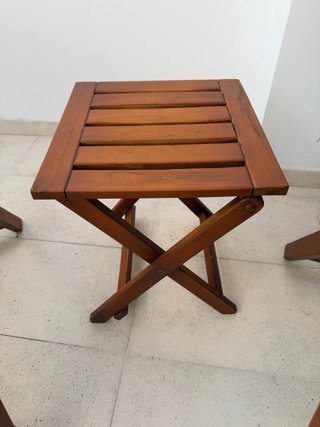 Conjunto 2 Sillas y Mesa Jardín Madera