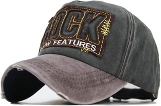 Cappello da baseball Snapback ROCK Uomini Cappelli Lettera Lavato Cotone Uomo NUOVO