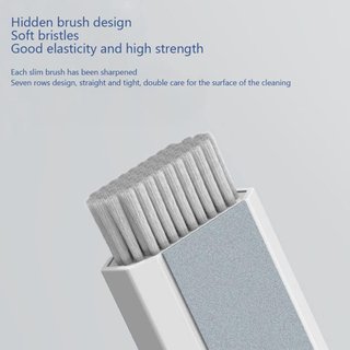Desikixudy Kit de cepillo limpiador de teclado de computadora 8 en 1, bolígrafo de limpieza de auriculares para auriculares, herramientas de limpieza de teléfono, color blanco