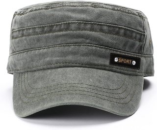 Gorra Sombrero plano de algodón UNISEX, para exteriores, con visera GRIS SPORT
