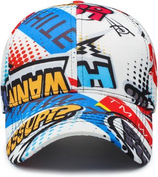 Berretti da uomo e donna con grafica Graffiti Hip Hop in cotone
