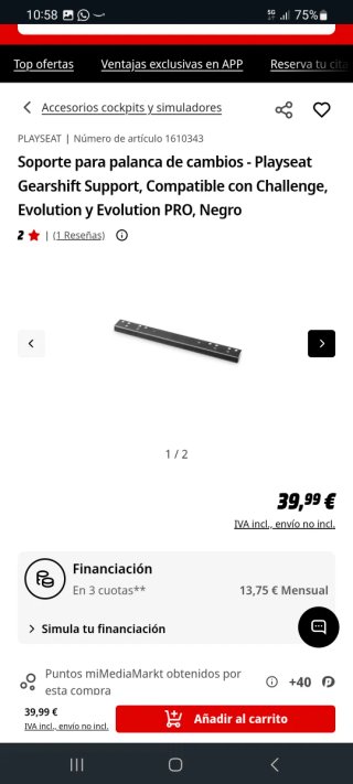 Soporte Palanca Cambios Playseat
