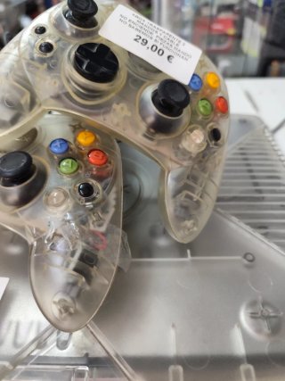 Xbox Transparente 2 Mandos y Cable piezas