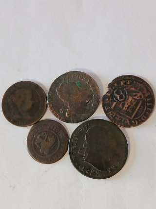 Lote 33 monedas antiguas de cobre